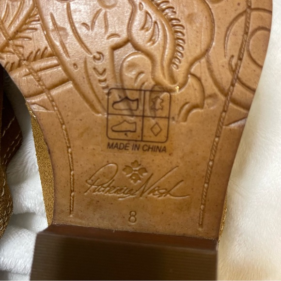 Patricia Nash /  Batista / Women's Mules / Tan Suede / Western / Sz 8 brand new! - Picture 6 of 6